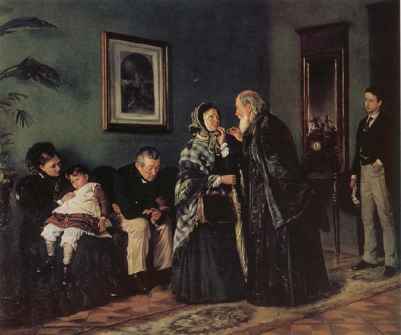 Makovsky, Vladimir In the Doctor-s Wating Room China oil painting art